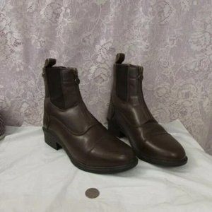 Ovation Ladies Quantum Brown Zip Paddock Boots Size 9